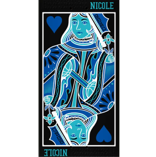 Real Hause Queen of Hearts Twin Tail Skateboard Deck 8.25" - Image 2