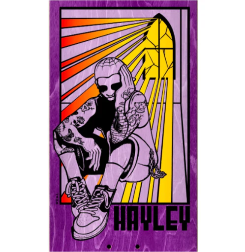 Real Hayley Stained Skateboard Deck 8.5" - Image 2