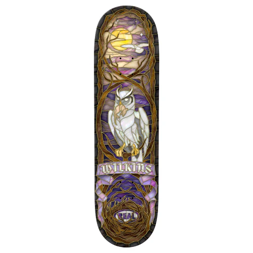 Real Jimmy Wilkins Cathedral Owl Skateboard Deck 8.5"