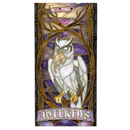 Real Jimmy Wilkins Cathedral Owl Skateboard Deck 8.5" - Image 2