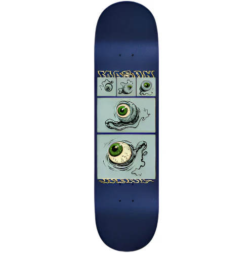 Real Mason Fourth Wall Skateboard Deck Blue Glitter 8.5"