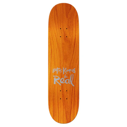 Real X Natas Kaupas Team Oval Skateboard Deck Yellow  8.5" - Image 3