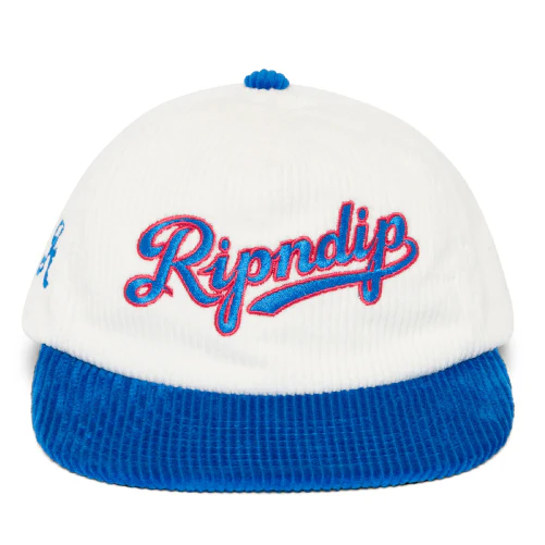 Rip N Dip Los RipNDip Corduroy Snapback Hat - White/Blue - Image 3