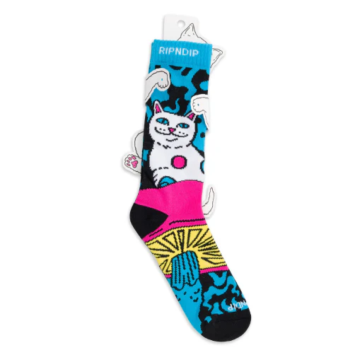 Rip N Dip Psychedelic Crew Socks - Multi - Image 3