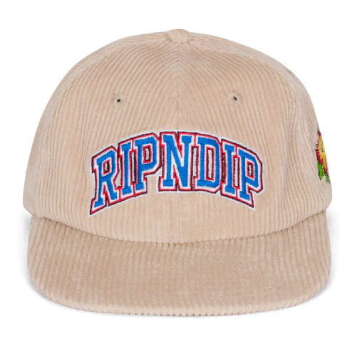 Rip N Dip Summer Friends Corduroy Snapback Hat - Tan - Image 4