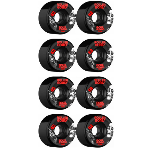 Roller Bones Bowl Bombers Quad Wheels Black 62MM 101A (8pk) - Image 2