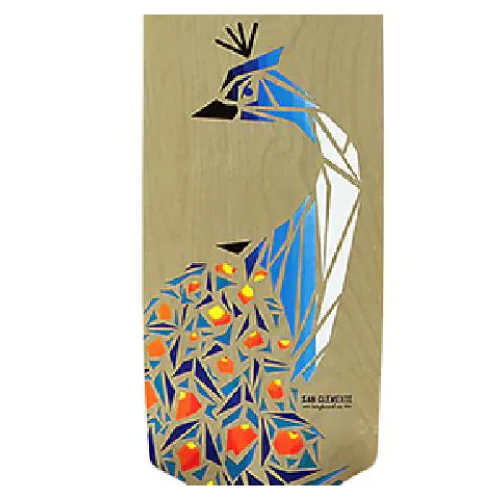 San Clemente Birds of Paradise Peacock Longboard Complete 36" - Image 2