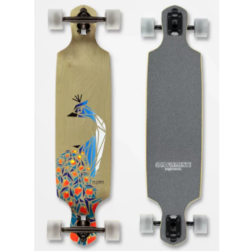 San Clemente Birds of Paradise Peacock Longboard Complete 36" - Image 3