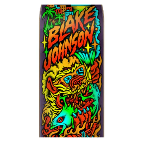 Santa Cruz Blake Johnson Beach II Wolf Skateboard Deck 8.375" - Image 2
