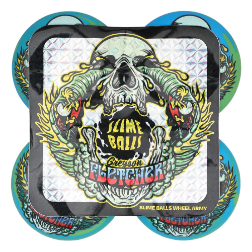 Santa Cruz Chubbies Slime Balls Greyson Fletcher Skateboard Wheels 54MM 99A - Image 4