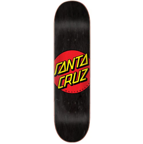 Santa Cruz Classic Dot Skateboard Deck Black 8.25"