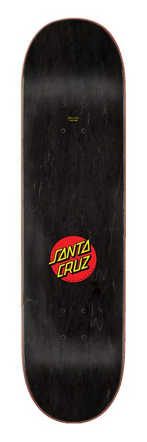 Santa Cruz Classic Dot Skateboard Deck Black 8.25" - Image 2