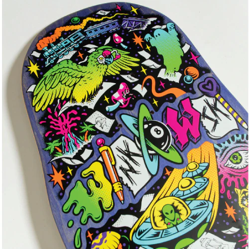 Santa Cruz Erick Winkowski Sketchbook Shaped Skateboard Deck 10.34" - Image 4