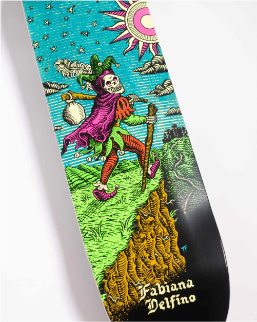 Santa Cruz FeelBase Delfino Tarot Remix Skateboard Deck 8.25" - Image 3