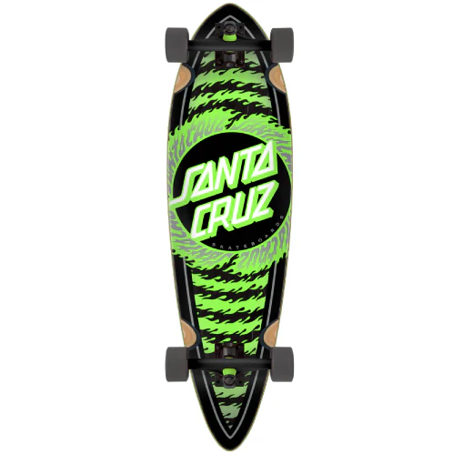 Santa Cruz Flame Ringed Dot Pintail Cruiser Complete 33"