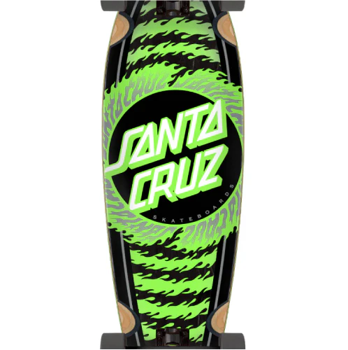 Santa Cruz Flame Ringed Dot Pintail Cruiser Complete 33" - Image 2