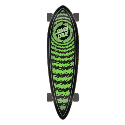 Santa Cruz Flame Ringed Dot Pintail Cruiser Complete 33" - Image 3
