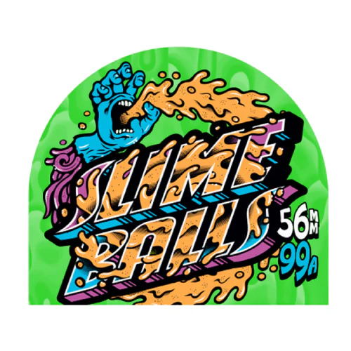 Santa Cruz Greetings Slime Balls Speed Balls Skateboard Wheels Green 56MM 99A - Image 5