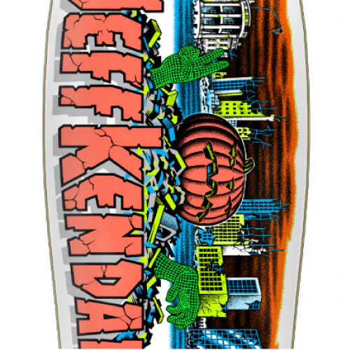 Santa Cruz Jeff Kendall Pumpkin Shaped Reissue Skateboard Deck 10" - Image 2