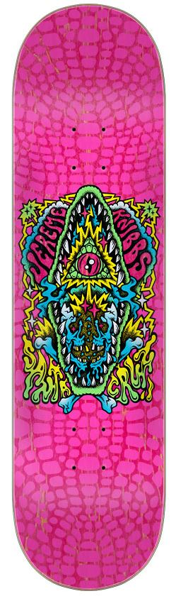 Santa Cruz Jereme Knibbs Gator Trip Skateboard Deck Pink 8.25" - Image 2