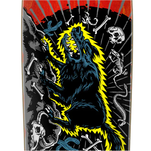 Santa Cruz Kendall Wolf Shaped Skateboard Deck 9.28" - Image 2