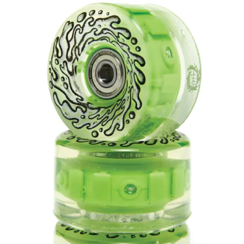 Santa Cruz *Light Ups* OG Slime Balls Skateboard Wheels Green LED 60MM 78A - Image 2