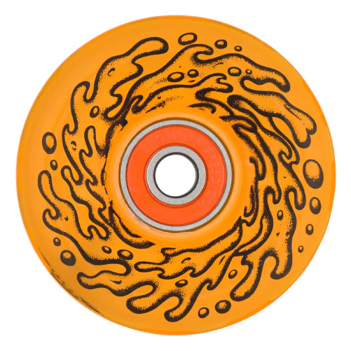 Santa Cruz *Light Ups* OG Slime Balls Skateboard Wheels Orange LED 60MM 78A - Image 2