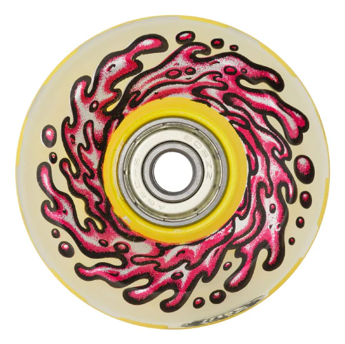 Santa Cruz *Light Ups* OG Slime Balls Wheels Red/Yellow LED 60MM 78A - Image 2