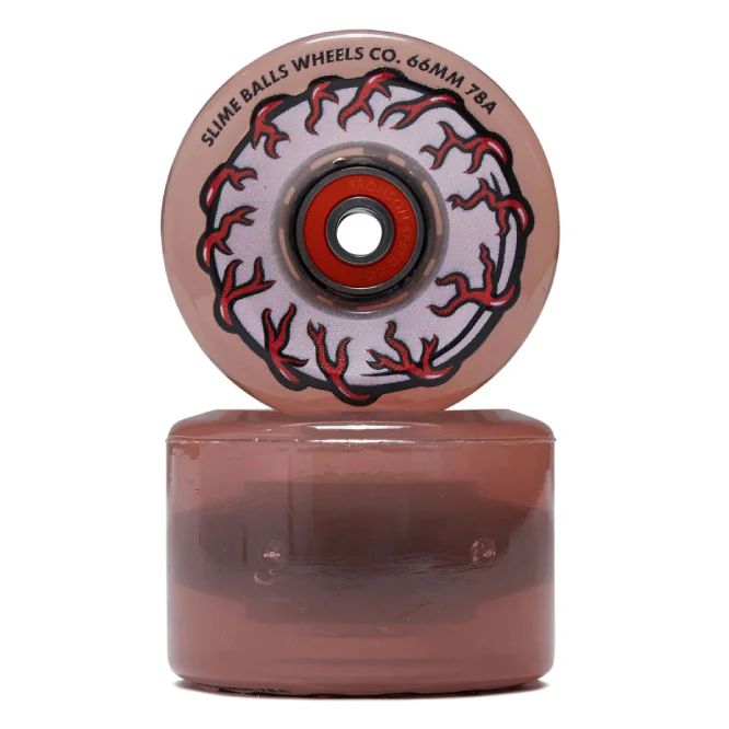 Santa Cruz *Light Ups* OG Slime Balls Skateboard Wheels Transparent Pink 66MM 78A - Image 4