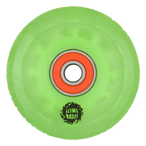 Santa Cruz *Light Ups* OG Slime Green Glitter Skateboard Wheels Green LED 60MM 78A - Image 3