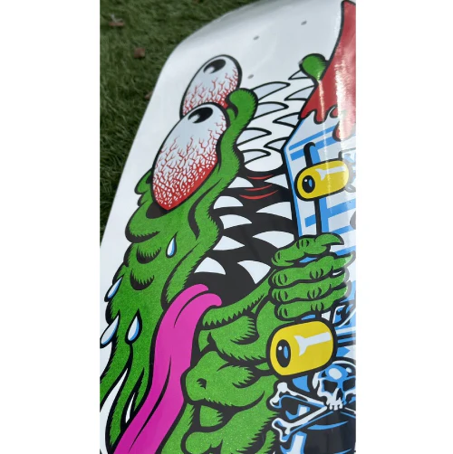 Santa Cruz Meek Slasher Limited Edition Shaped Reissue Skateboard Deck 10.1" - Image 2