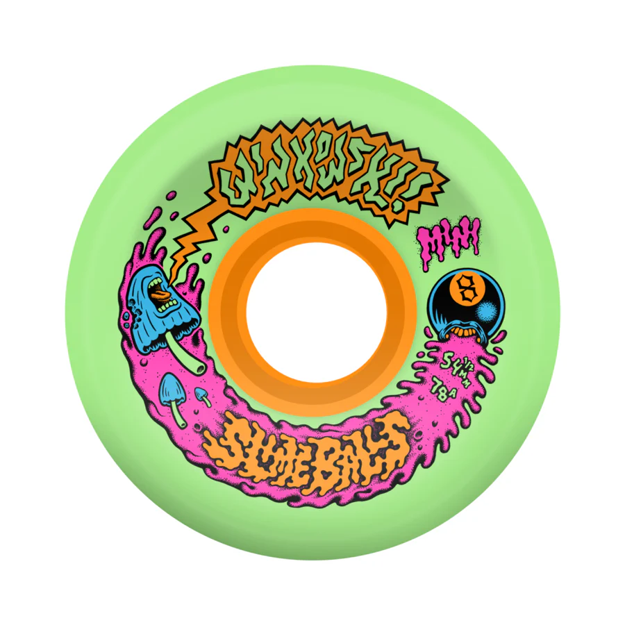 Santa Cruz Erick Winkowski Mini OG Slime Balls Skateboard Wheels Lime 54.5MM 78A