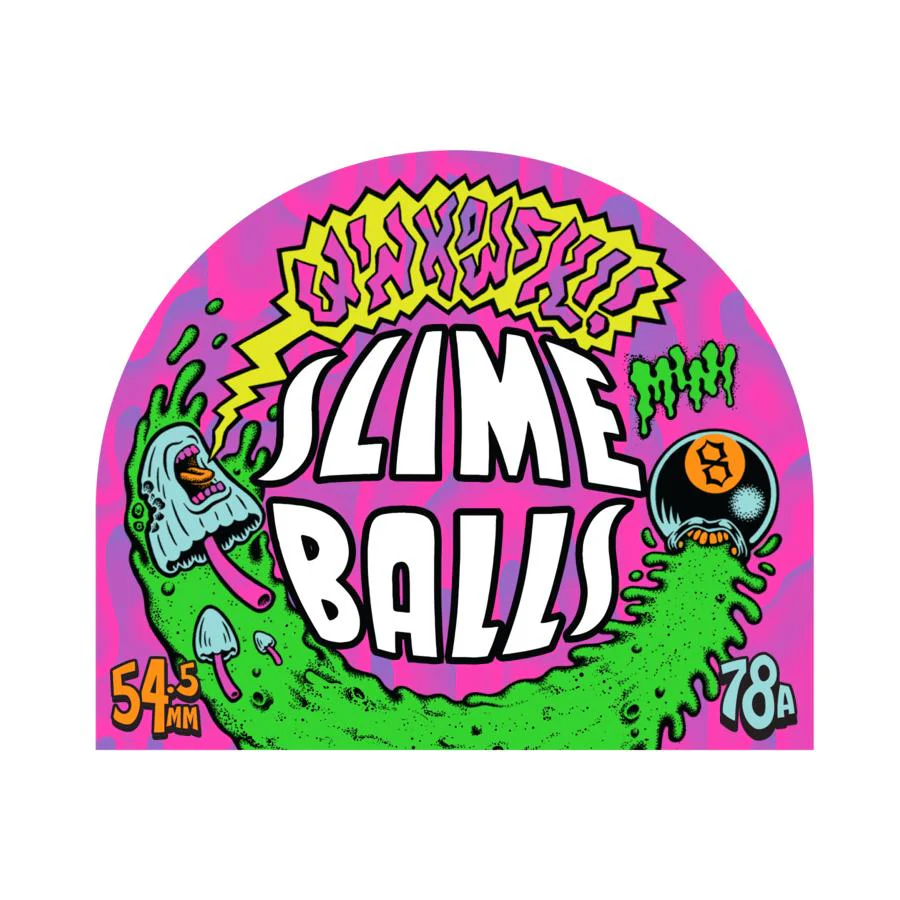 Santa Cruz Erick Winkowski Mini OG Slime Balls Skateboard Wheels Lime 54.5MM 78A - Image 4