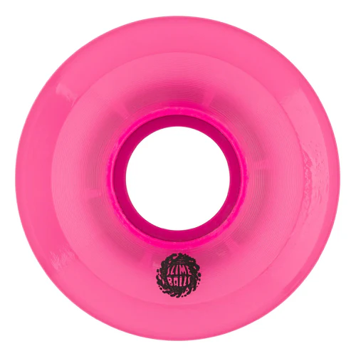 Santa Cruz Mini OG Slime Balls Skateboard Wheels Transparent Pink 54.5MM 78A - Image 2