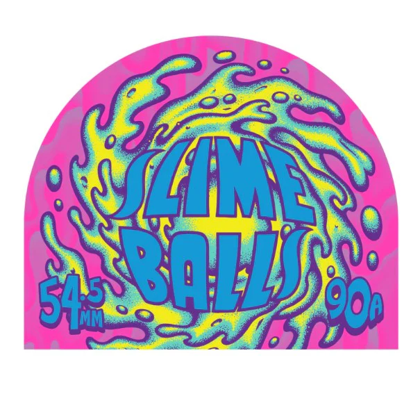 Santa Cruz Mini OG Slime Balls Wheels Yellow 54.5MM 90A - Image 4