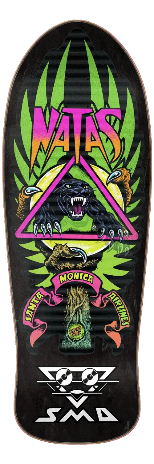 Santa Cruz Natas Panther Lenticular Shaped Reissue Skateboard Deck 10.538" - Image 2