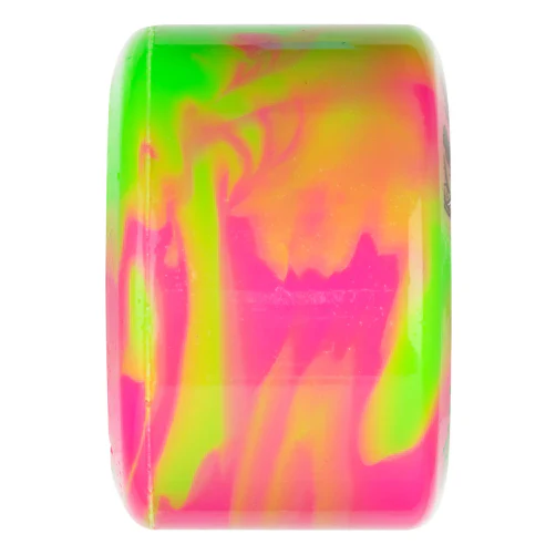Santa Cruz OG Slime Balls Jay Howell Skateboard Wheels Pink/Green Swirl 60MM 78A - Image 3