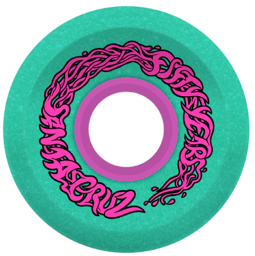 Santa Cruz OG Slime Balls Meek Skateboard Wheels Green Glitter 60MM 78A - Image 4