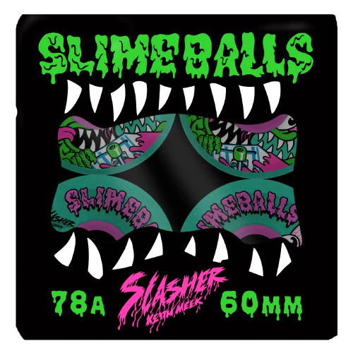 Santa Cruz OG Slime Balls Meek Skateboard Wheels Green Glitter 60MM 78A - Image 6