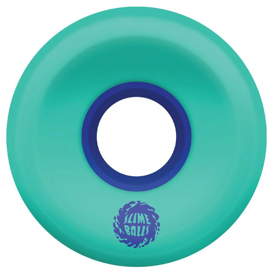 Santa Cruz OG Slime Balls Wheels Teal Green 60MM 78A - Image 2