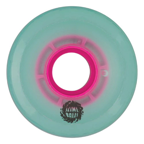 Santa Cruz OG Slime Balls Wheels Transparent Green 60MM 78A - Image 2