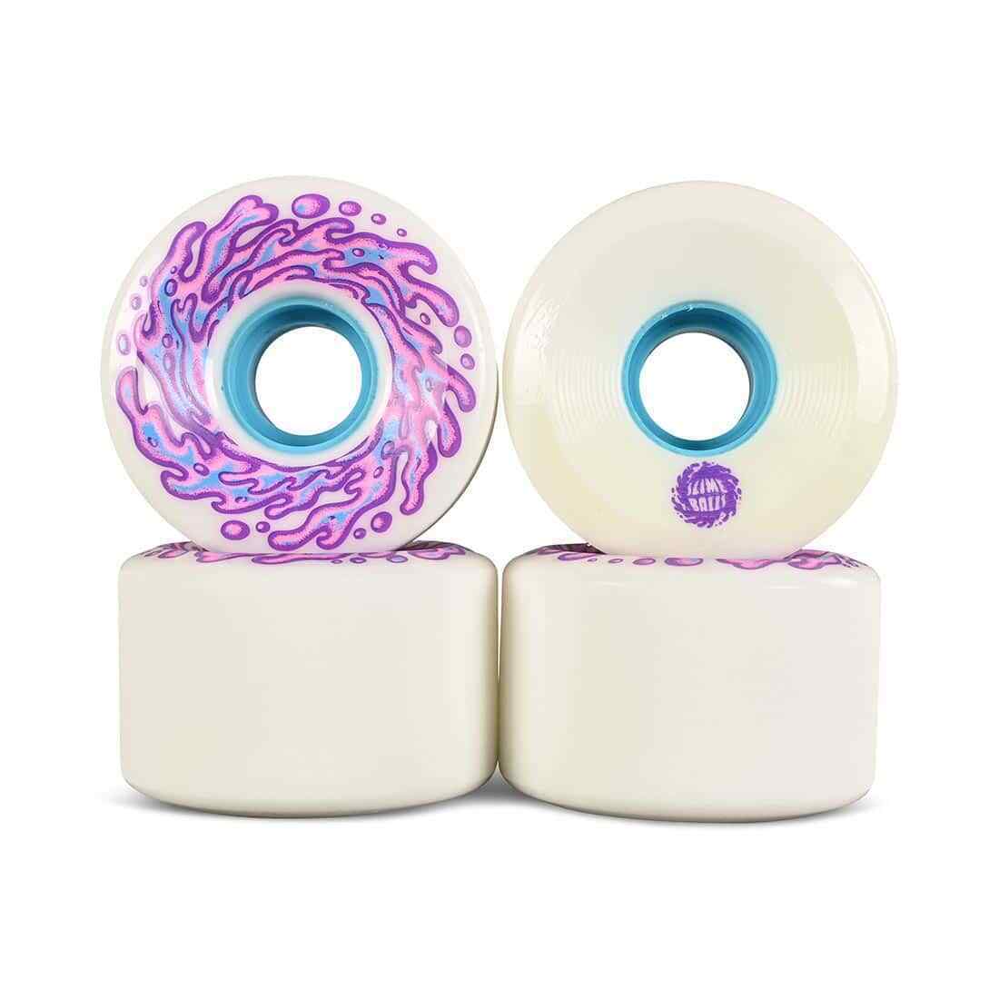 Santa Cruz OG Slime Balls Skateboard Wheels White 60MM 78A - Image 4