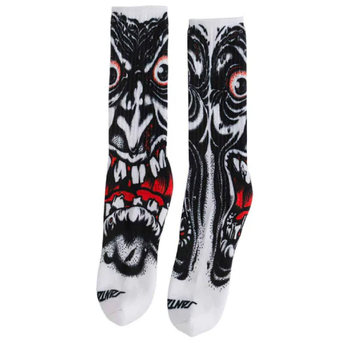Santa Cruz Roskopp Face Crew Socks White - Image 2