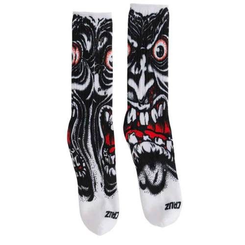 Santa Cruz Roskopp Face Crew Socks White - Image 3