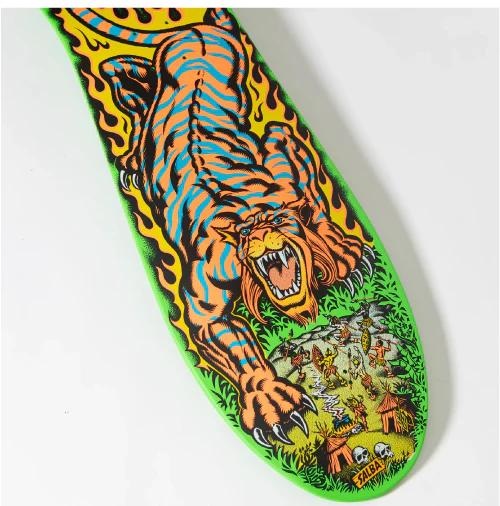 Santa Cruz Salba Tiger Shaped Skateboard Deck 10.3" - Image 4