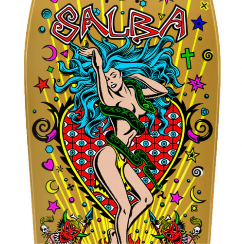 Santa Cruz Salba Witch Doctor Shaped Skateboard Deck 10.4" - Image 2