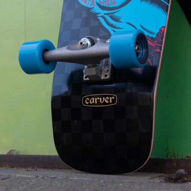 Santa Cruz X Carver Screaming Hand Check Surf Skate Cruiser Complete 30.2" - Image 3