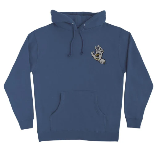 Santa Cruz Screaming Hand Logo Hoodie - Storm Blue/Grey/Gold - Image 2