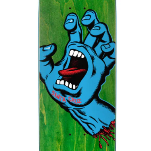 Santa Cruz Screaming Hand Skateboard Deck Green 8.8" - Image 2