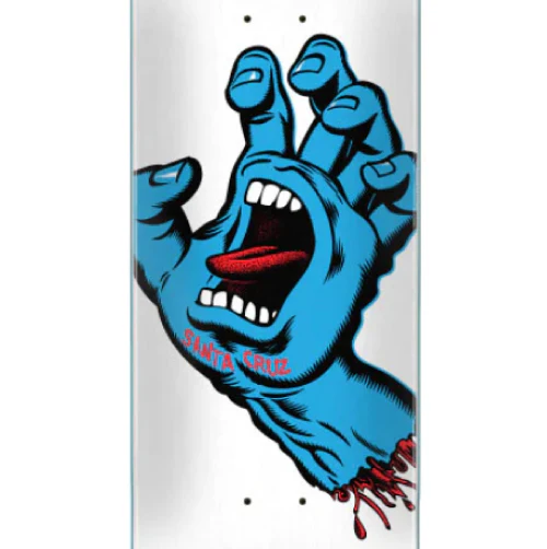 Santa Cruz Screaming Hand Skateboard Deck White 8.25" - Image 2